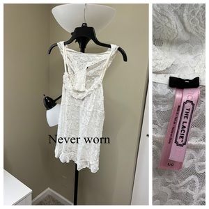 White lace nighty with matching panties